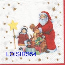 Serviette papier Père Noël et cadeaux